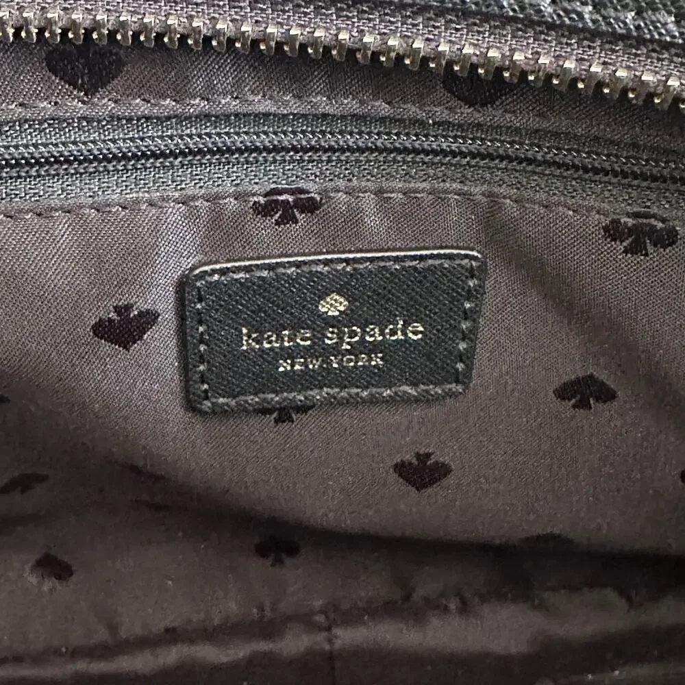 Kate Spade Reese Satchel Black Leather Purse Handbag Crossbody Laurel Way Bag